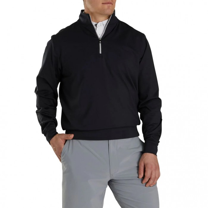 Footjoy Half-Zip Sweatshirt Herre Svarte | NO-43MRCU