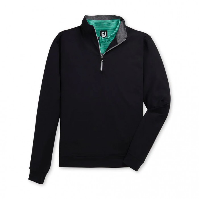 Footjoy Half-Zip Sweatshirt Herre Svarte | NO-43MRCU