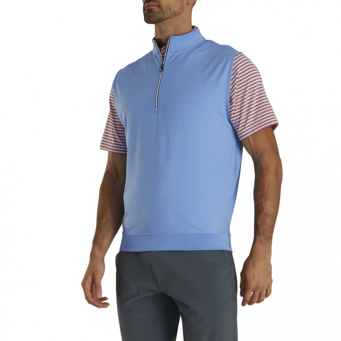 Footjoy Half-Zip Vest Herre Lagoon | NO-81QXTM