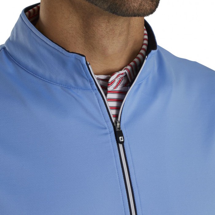 Footjoy Half-Zip Vest Herre Lagoon | NO-81QXTM