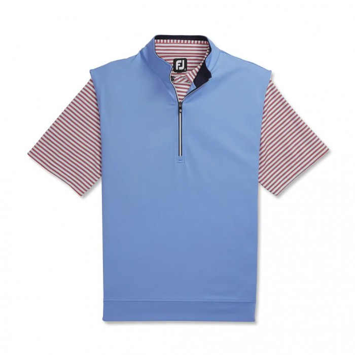 Footjoy Half-Zip Vest Herre Lagoon | NO-81QXTM