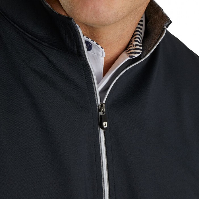 Footjoy Half-Zip Vest Herre Svarte | NO-97OSRK