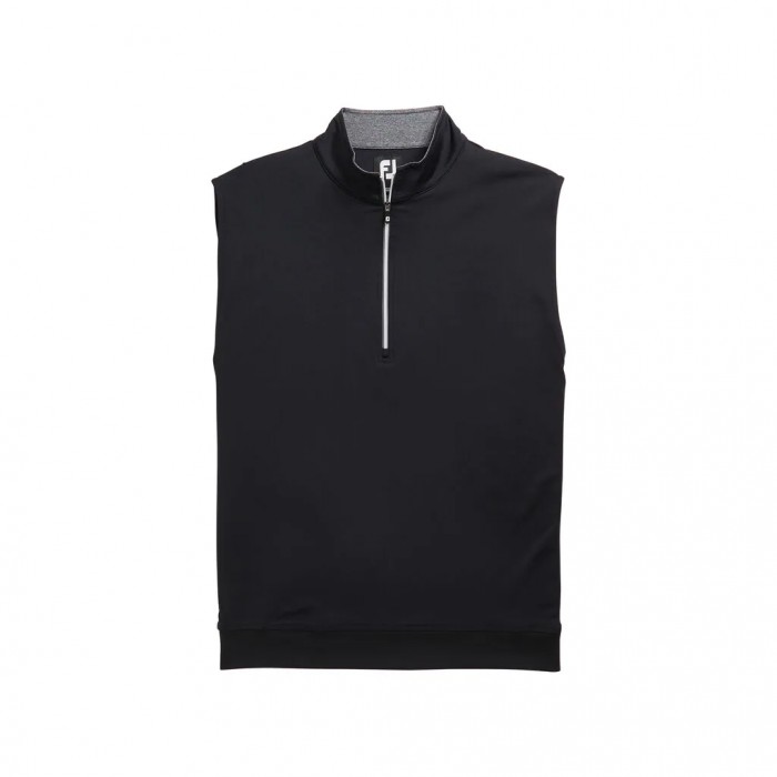 Footjoy Half-Zip Vest Herre Svarte | NO-97OSRK