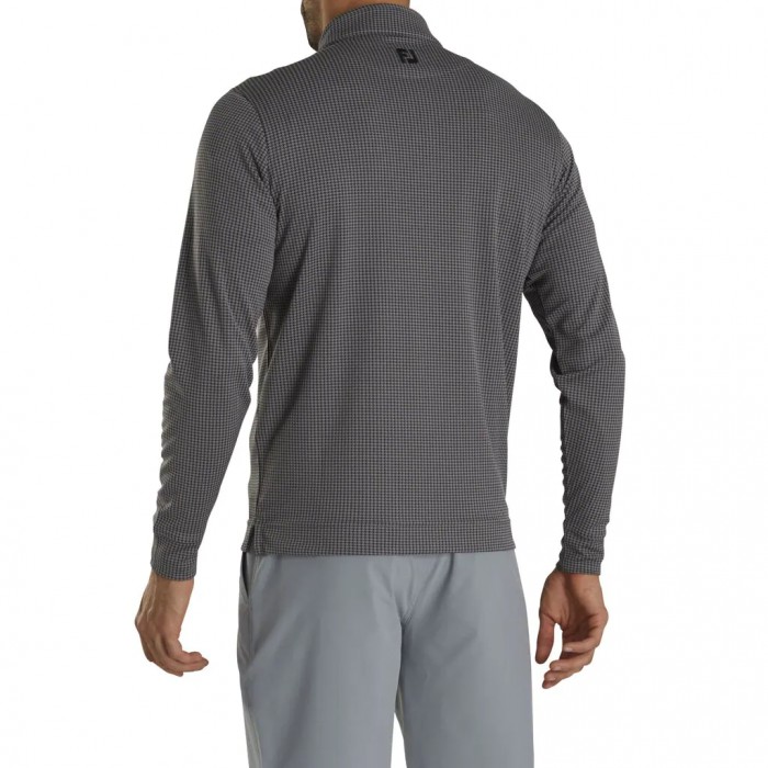 Footjoy Houndstooth Jacquard Quarter-Zip Jakke Herre Svarte | NO-31ZYAX