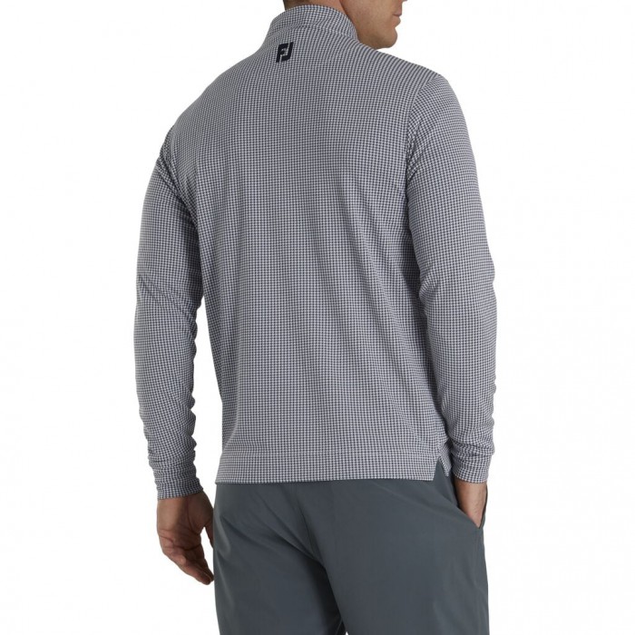 Footjoy Houndstooth Jacquard Quarter-Zip Jakke Herre Marineblå Hvite | NO-95IPGC