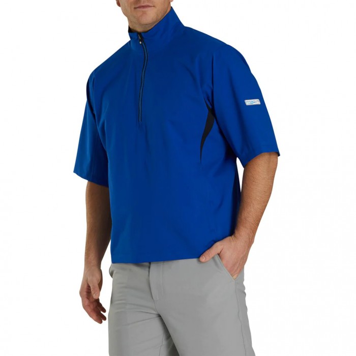 Footjoy HydroLite Kort Sleeve Skjorte Herre Kongeblå Svarte | NO-32CHRO