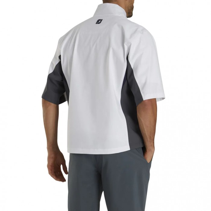 Footjoy HydroLite Kort Sleeve Skjorte Herre Hvite Oransje | NO-63WIBJ