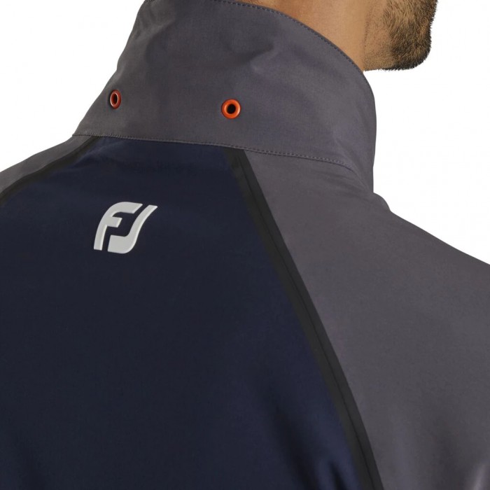 Footjoy HydroTour Rain Jakke Herre Marineblå Oransje | NO-07ECWT