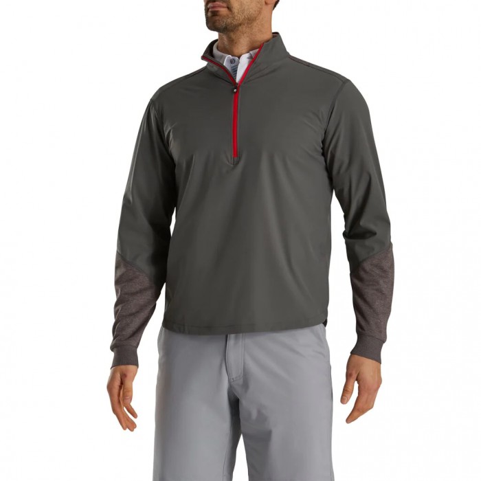 Footjoy HyperFlex Sweatshirt Herre Charcoal / Heather Charcoal | NO-51IVBH