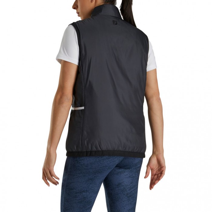 Footjoy Insulated Reversible Vest Dame Svarte Hvite | NO-47XWBZ