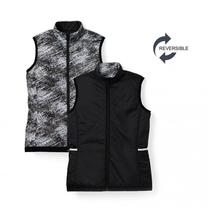 Footjoy Insulated Reversible Vest Dame Svarte Hvite | NO-47XWBZ