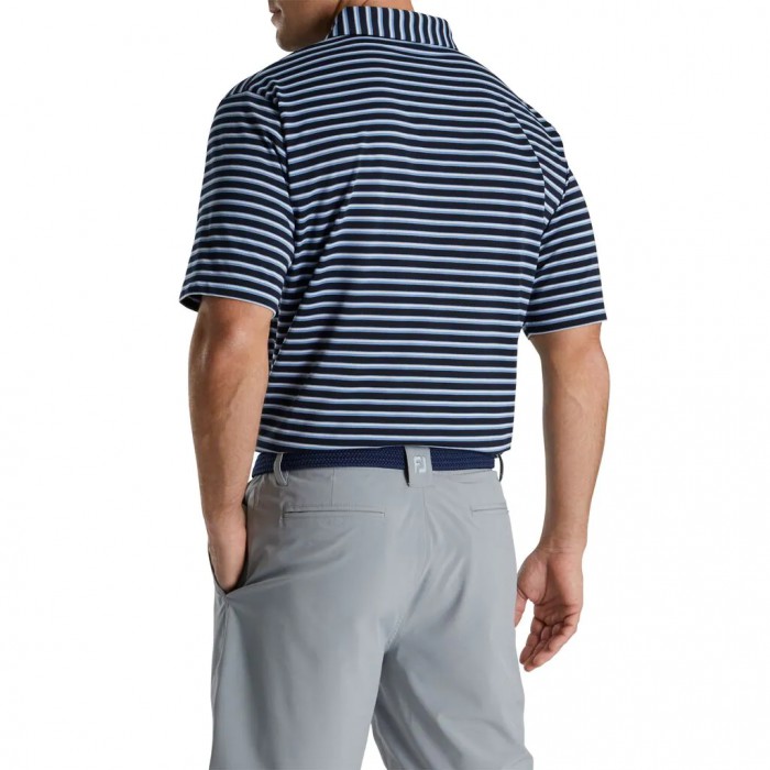 Footjoy Jersey Classic Stripe Skjorte Herre Marineblå Hvite | NO-37KJUZ