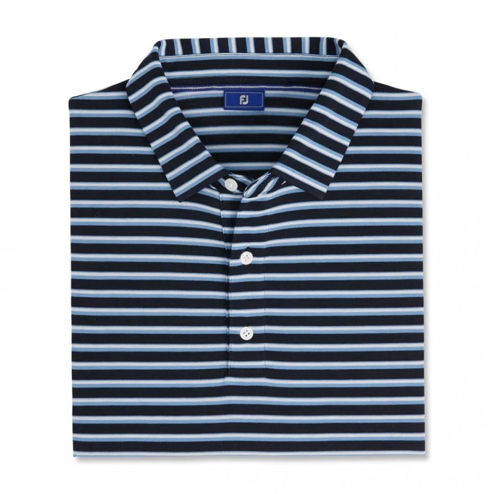 Footjoy Jersey Classic Stripe Skjorte Herre Marineblå Hvite | NO-37KJUZ