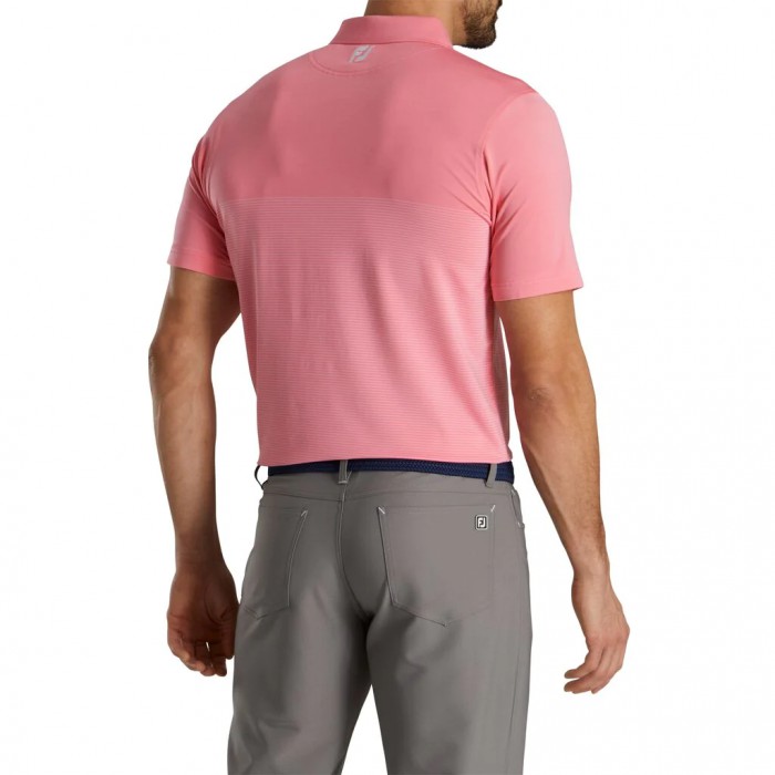 Footjoy Lisle Engineered Pin Stripe Self Collar Skjorte Herre Hvite | NO-59JLEP