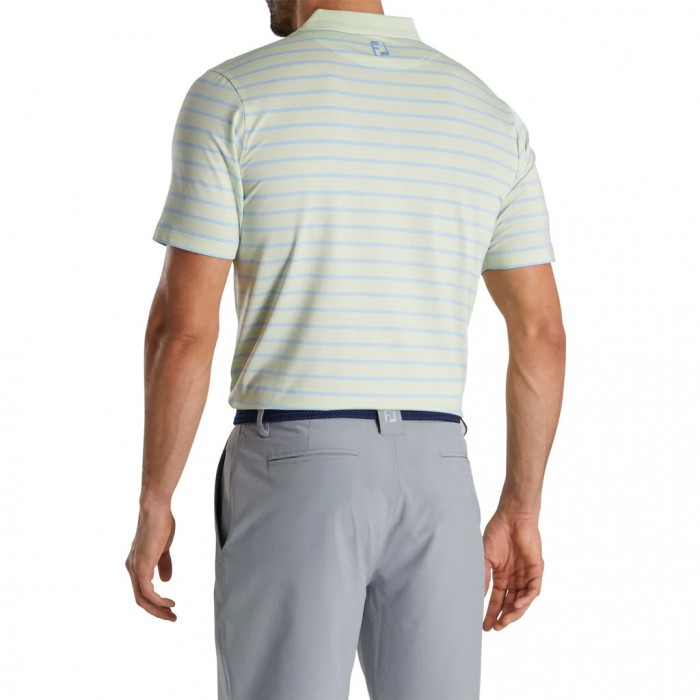 Footjoy Nautical Stripe Lisle Self Collar Skjorte Herre Mint | NO-69GDTZ