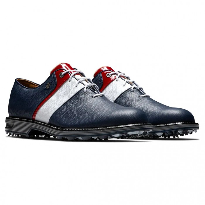 Footjoy Premiere Series - Packard Spikes Golfsko Herre Marineblå Hvite Rød | NO-53SRXM