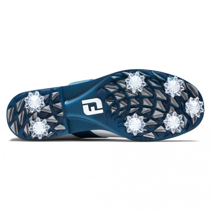 Footjoy Premiere Series Spikes Golfsko Dame Hvite Blå | NO-94TQOF