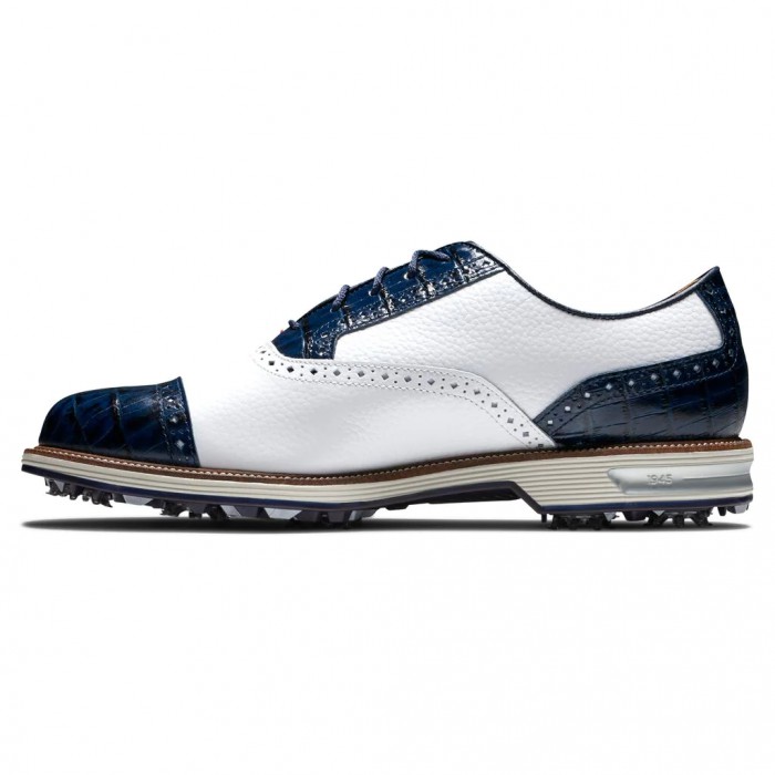 Footjoy Premiere Series - Tarlow Spikes Golfsko Herre Hvite Marineblå | NO-60LZRS