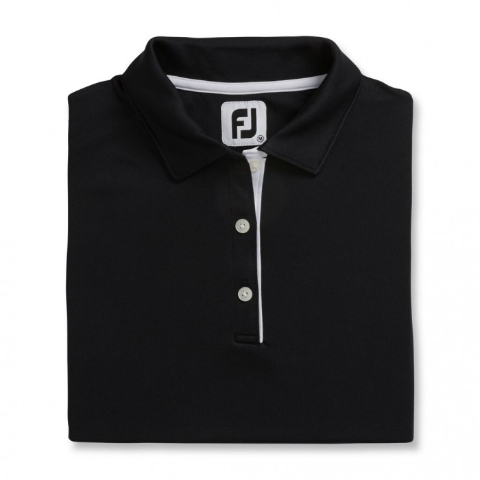 Footjoy ProDry Interlock Ermeløse Self Collar Skjorte Dame Svarte | NO-84APFT