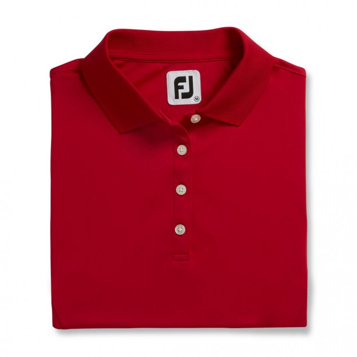 Footjoy ProDry Interlock Knit Collar Skjorte Dame Rød | NO-17SJLF