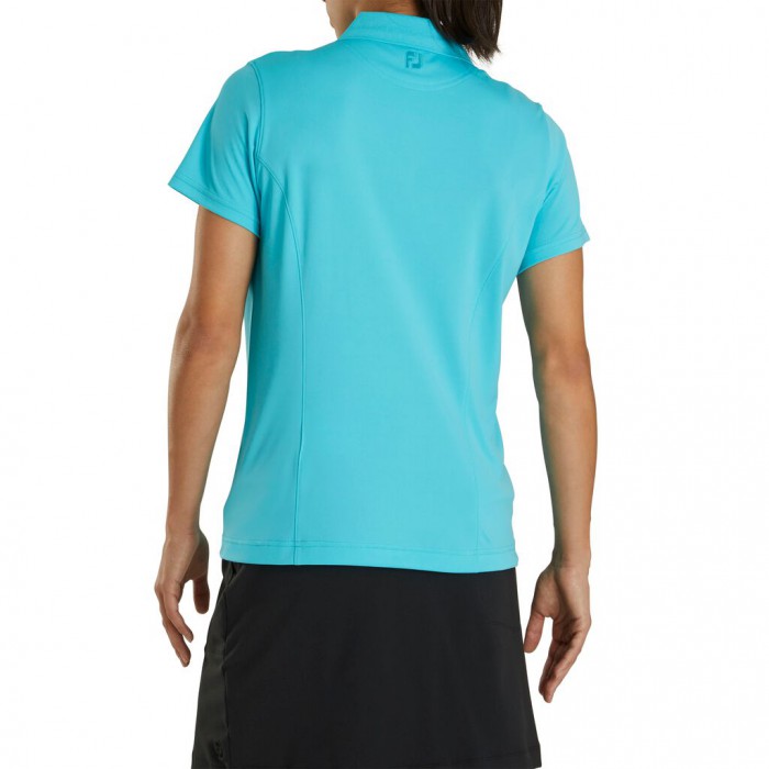 Footjoy ProDry Interlock Knit Collar Skjorte Dame Aqua | NO-23YMNC