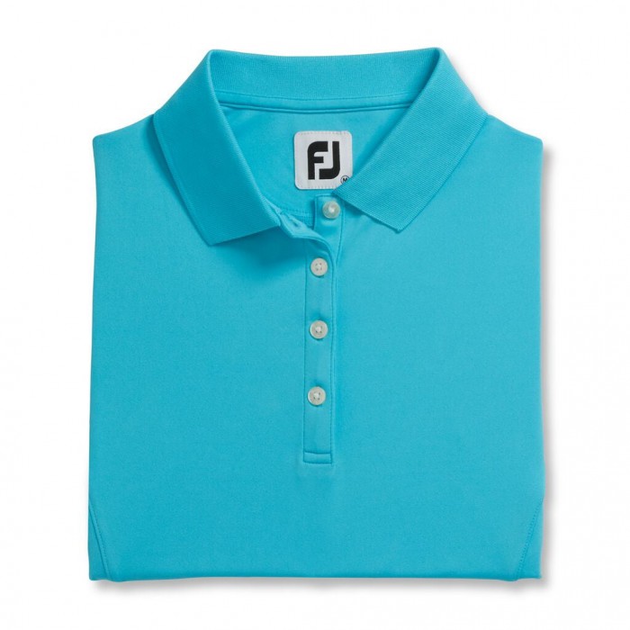 Footjoy ProDry Interlock Knit Collar Skjorte Dame Aqua | NO-23YMNC