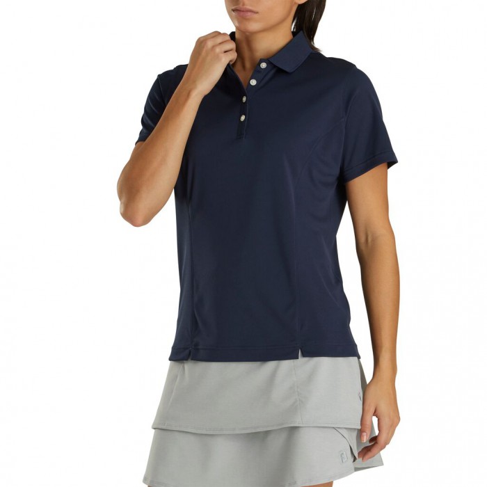 Footjoy ProDry Interlock Knit Collar Skjorte Dame Marineblå | NO-85KECX