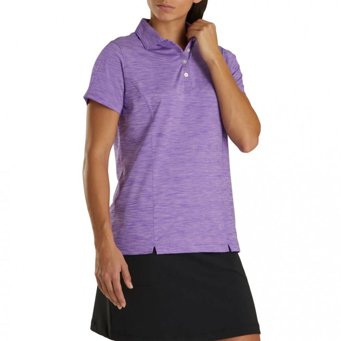 Footjoy ProDry Interlock Self Collar Skjorte Dame Space Dye Violet | NO-29XYAU