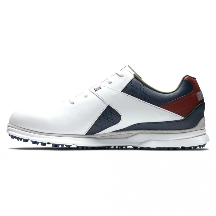 Footjoy Pro|SL Spikeless Golfsko Herre Hvite Marineblå Burgunder | NO-78TEYJ