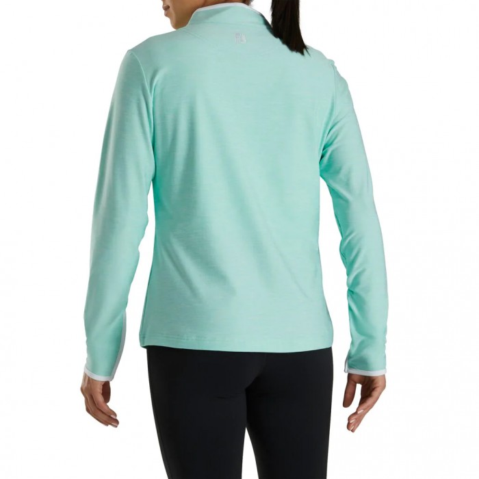 Footjoy Quarter-Zip Space Dye Mid-Layer Jakke Dame Aquamarine | NO-18OHTS