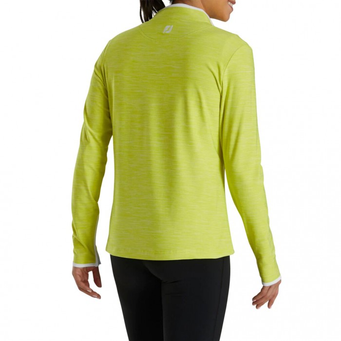 Footjoy Quarter-Zip Space Dye Mid-Layer Jakke Dame Citrus | NO-72XKTR