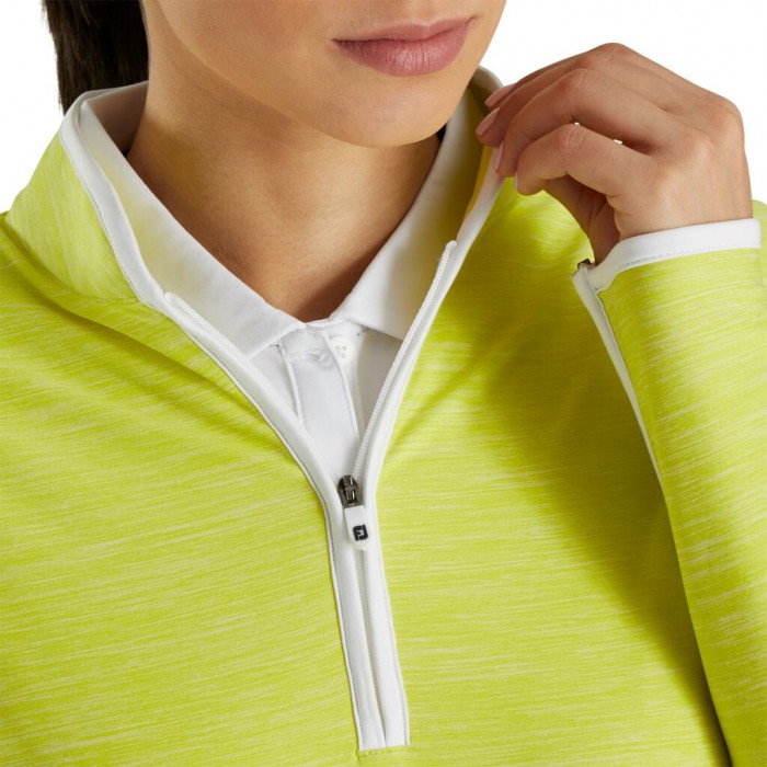 Footjoy Quarter-Zip Space Dye Mid-Layer Jakke Dame Citrus | NO-72XKTR