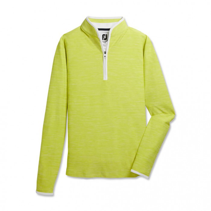 Footjoy Quarter-Zip Space Dye Mid-Layer Jakke Dame Citrus | NO-72XKTR