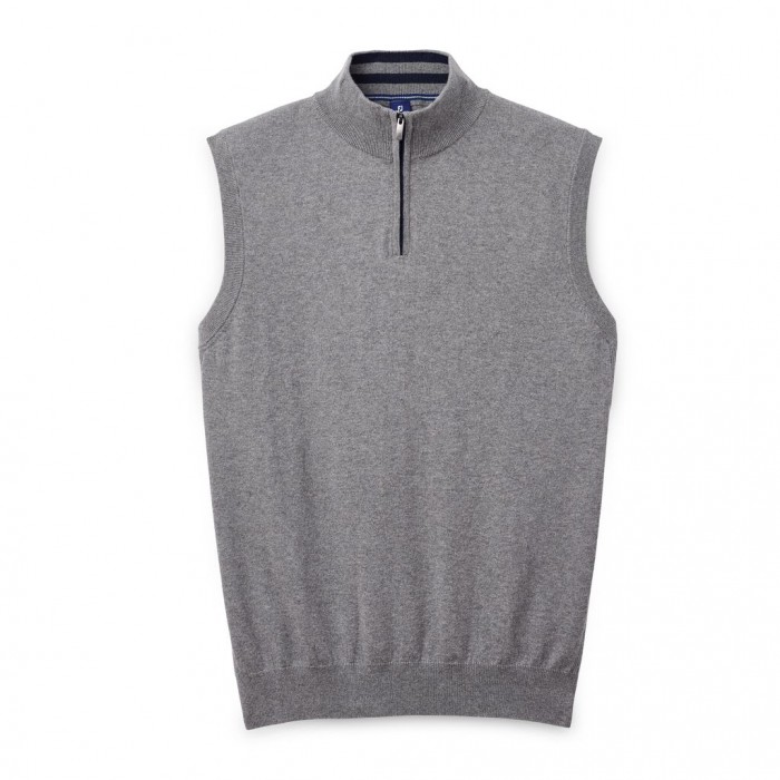 Footjoy Quarter-Zip Vest Herre Grå | NO-19NCJO