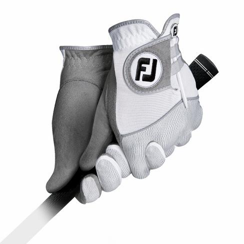 Footjoy RainGrip Golfhansker Herre White/Grey | NO-84NYFS