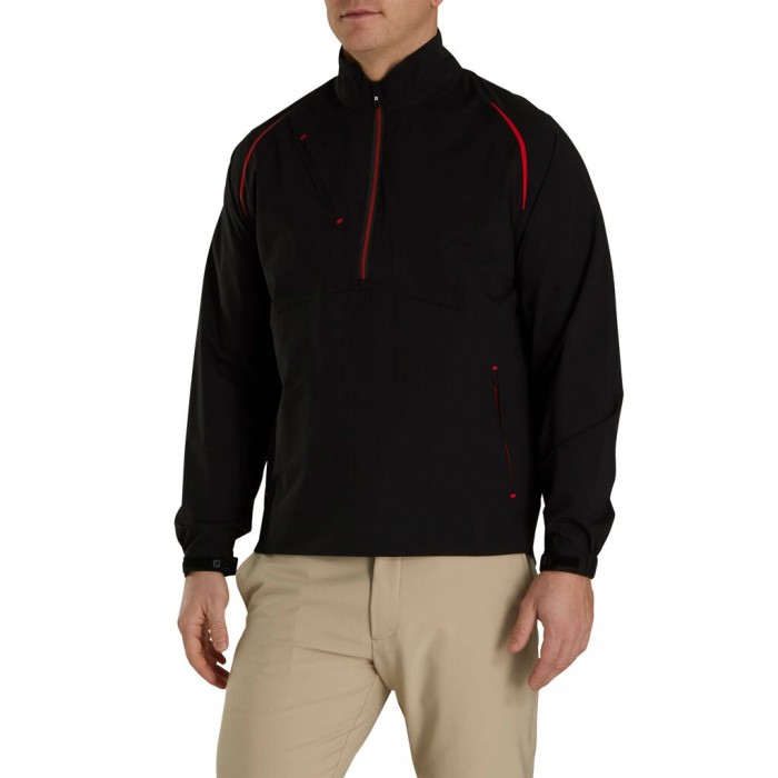 Footjoy Select LS Rain Jakke Herre Svarte Rød | NO-05JBGN