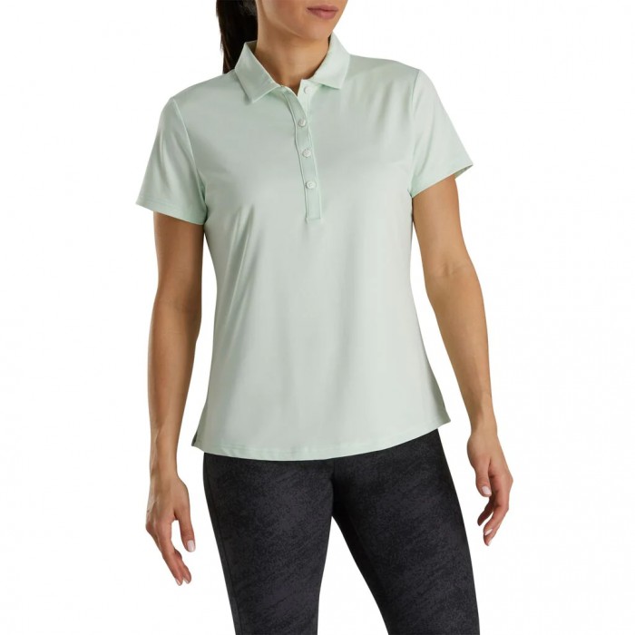 Footjoy Solid Lisle Self Collar Skjorte Dame Mint | NO-28RLCG