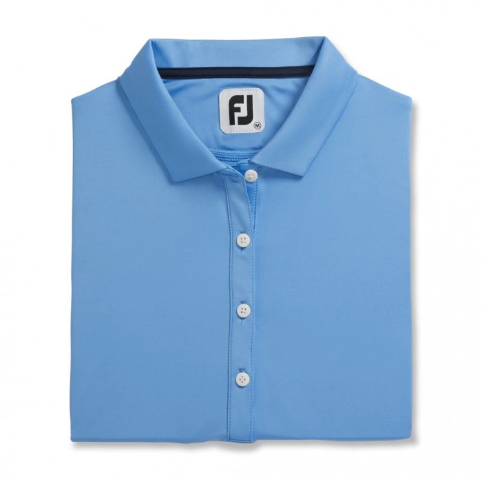 Footjoy Solid Lisle Self Collar Skjorte Dame Lyse Blå | NO-69YWLM