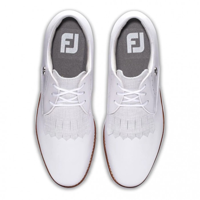 Footjoy Sports Retro - Kiltie Spikeless Golfsko Dame Hvite | NO-31HYCX