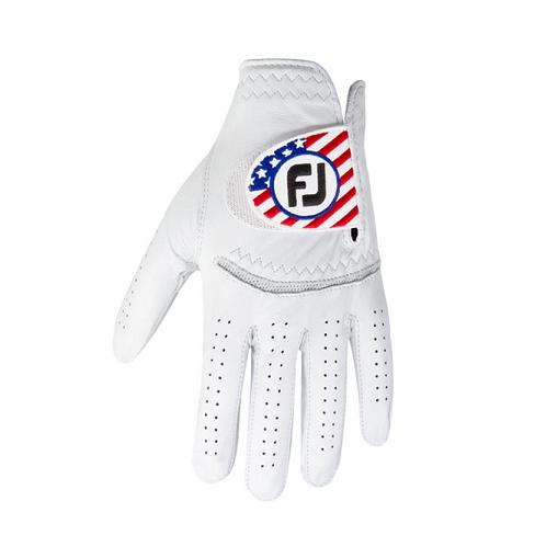 Footjoy StaSof Flag Golfhansker Dame Hvite | NO-03XQFE