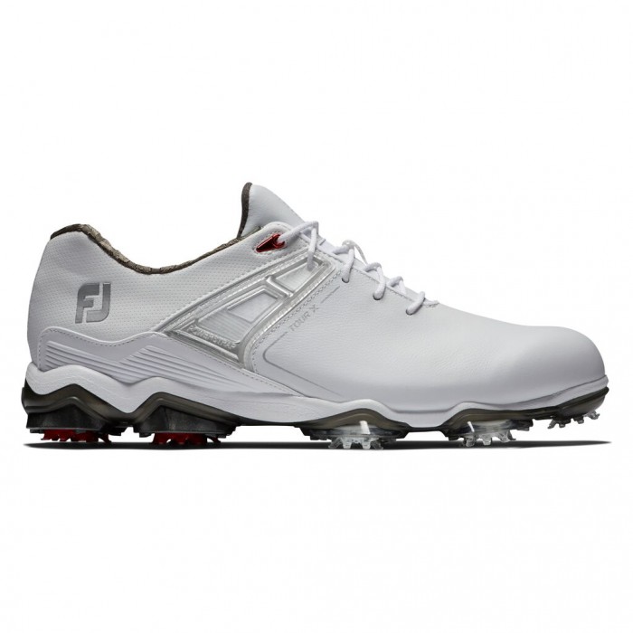 Footjoy Tour X Spikes Golfsko Herre Hvite Rød | NO-01LZGS