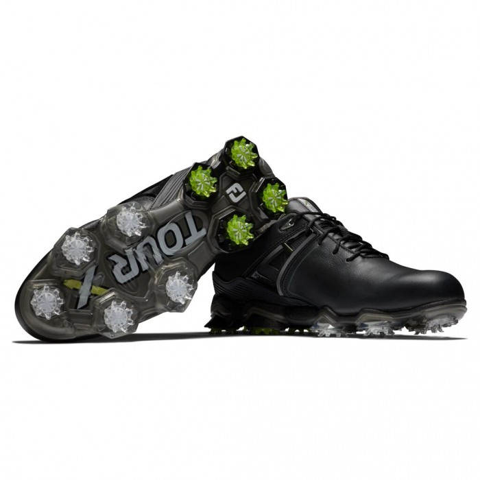 Footjoy Tour X Spikes Golfsko Herre Svarte | NO-65BJQY