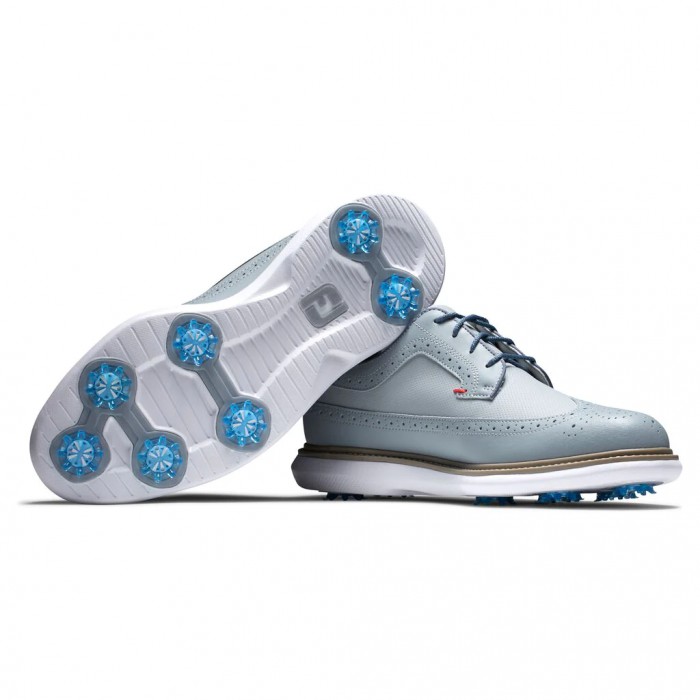 Footjoy Traditions - Shield Tip Spikes Golfsko Herre Grå | NO-95ERSA