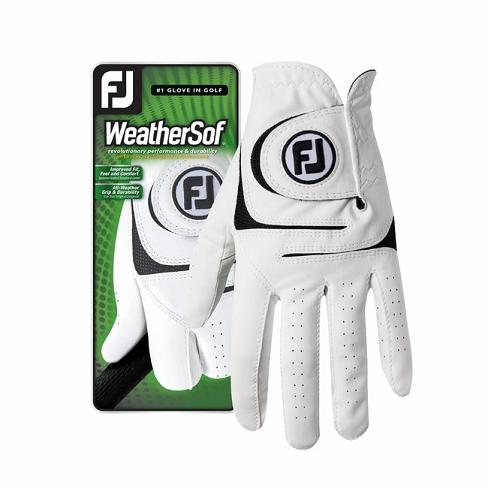 Footjoy WeatherSof Golfhansker Herre Hvite | NO-68GNPI