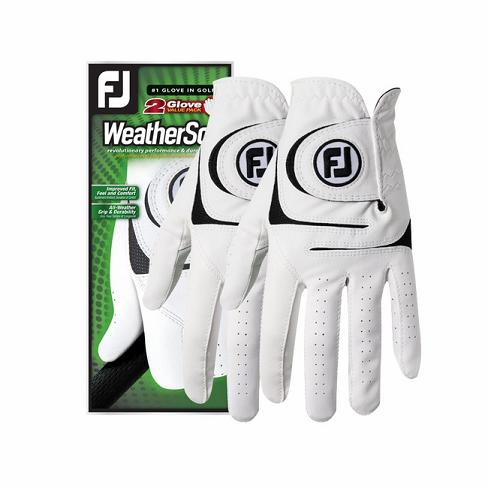 Footjoy WeatherSof Golfhansker Herre Hvite | NO-69IZBL