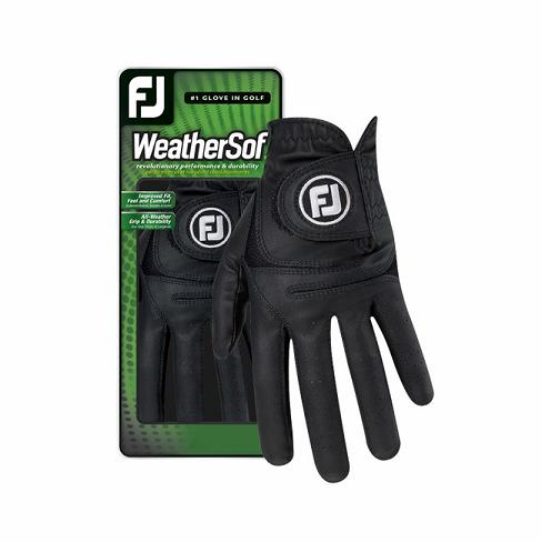 Footjoy WeatherSof Golfhansker Herre Svarte | NO-17YPOE