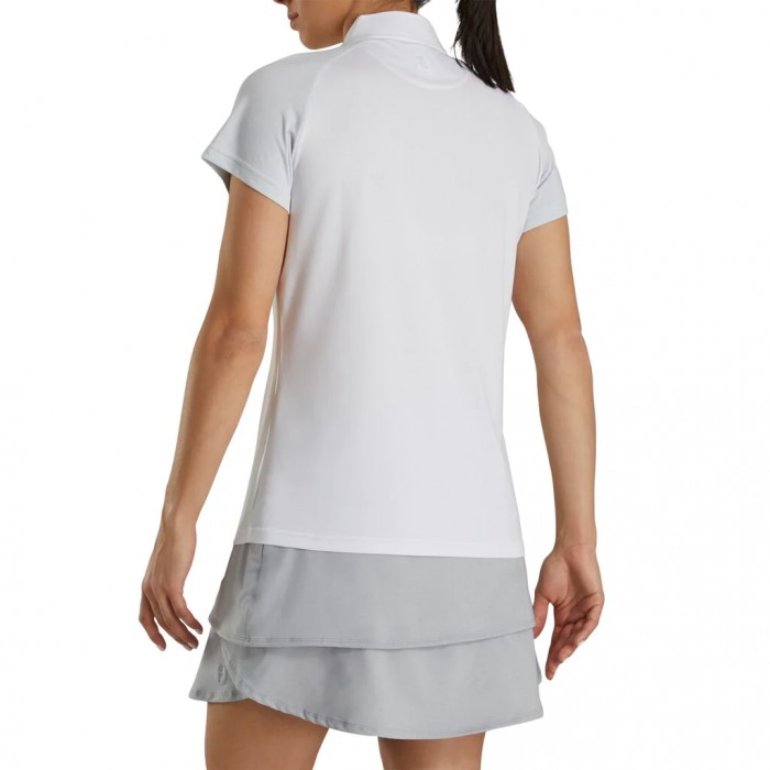 Footjoy Zip Placket Skjorte Dame Hvite | NO-06XLKG