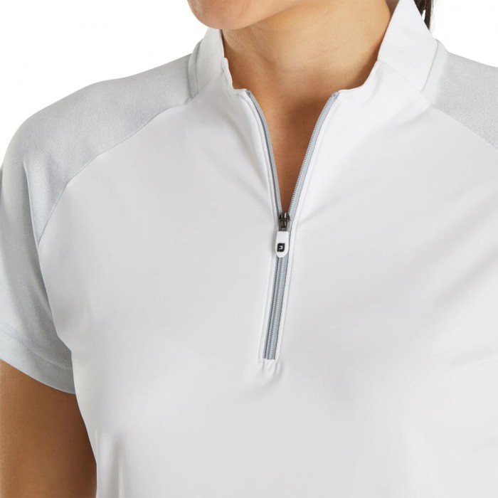 Footjoy Zip Placket Skjorte Dame Hvite | NO-06XLKG