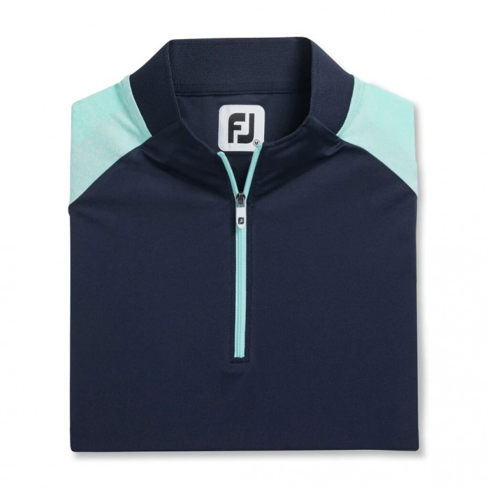 Footjoy Zip Placket Skjorte Dame Marineblå | NO-27TPND