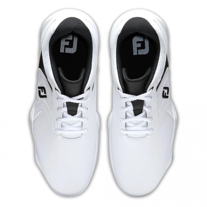 Footjoy eComfort Spikes Golfsko Herre Hvite Svarte | NO-04NPVD